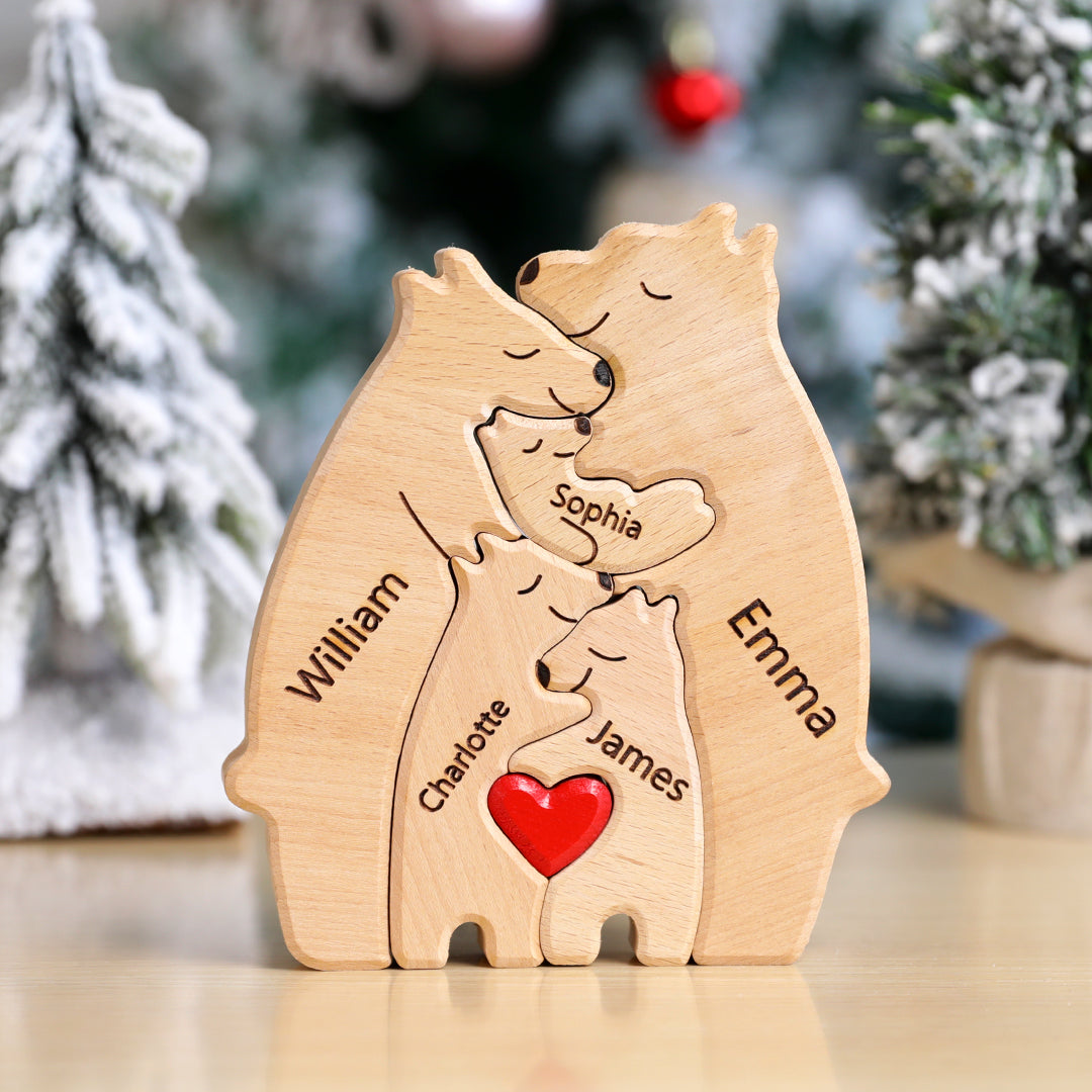 Puzzle personnalisé de nom de bébé avec des animaux, nom de puzzle, cadeau  de Noël personnalisé
