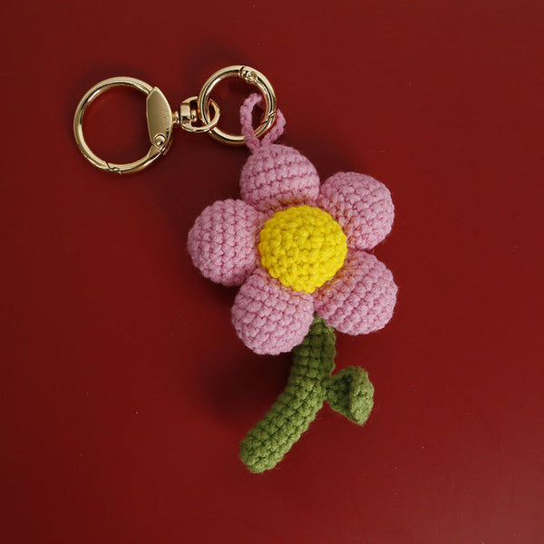 Porte clés fleur en crochet - CrushON