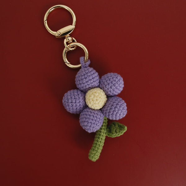 Porte-clés Fleur Au Crochet Porte-clés Bouquet Tricoté À La Main Pour –  Giftlab France